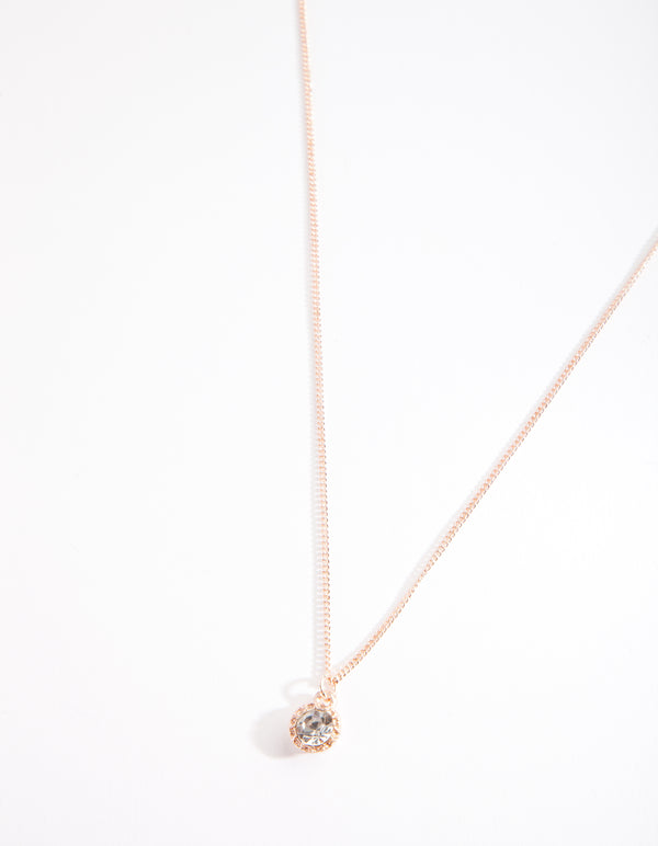Quiz Rose Gold Diamante Tube Necklace RRP £12.99 | eBay
