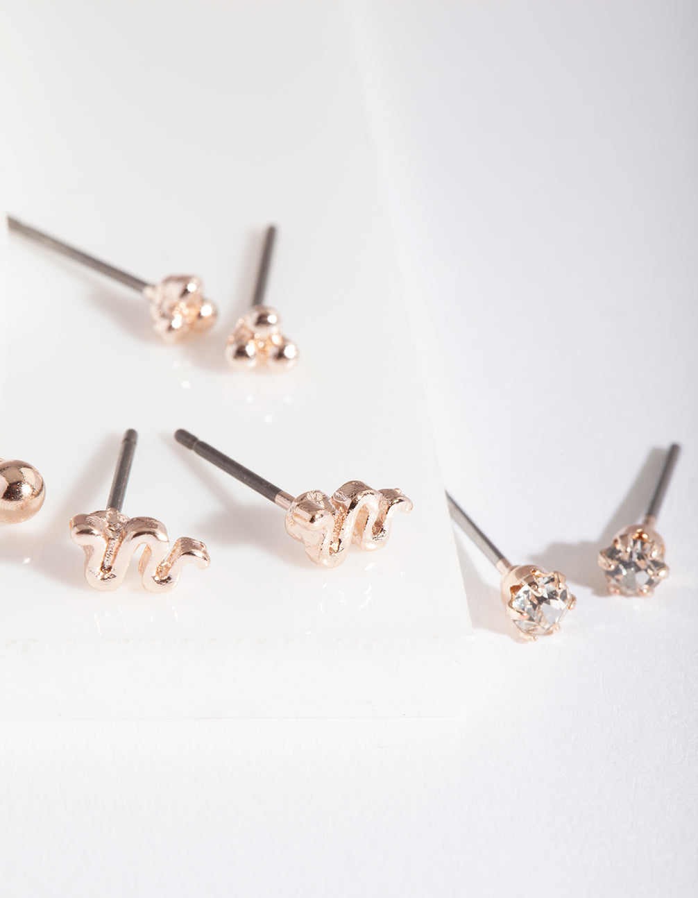 Rose Gold Snake Mix Earring 5-Pack