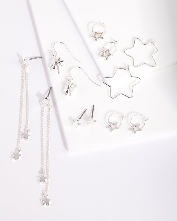 Silver Star Earring Pack
