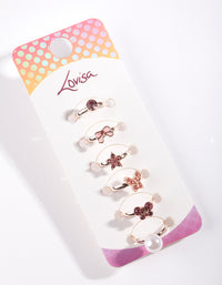 Kids Rose Gold Pink Ring 6-Pack - link has visual effect only