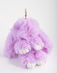 Kids Purple Bunny Keyring - link has visual effect only