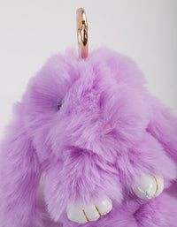 Kids Purple Bunny Keyring - link has visual effect only