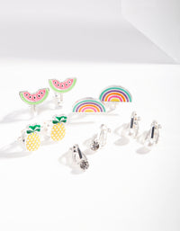 Kids Fruity Clip-On Earring 5-Pack - link has visual effect only