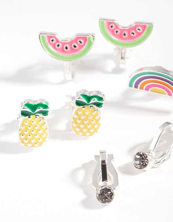 Kids Fruity Clip-On Earring 5-Pack