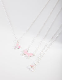 Kids Silver Ditzy Unicorn Charm Necklace Pack - link has visual effect only