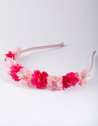 Kids Pink Floral Headband - link has visual effect only