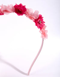 Kids Pink Floral Headband - link has visual effect only