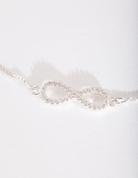 Silver Infinity Diamante Bracelet - link has visual effect only