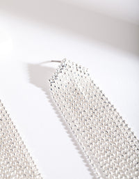 Silver Chain Tassel Earrings - link has visual effect only