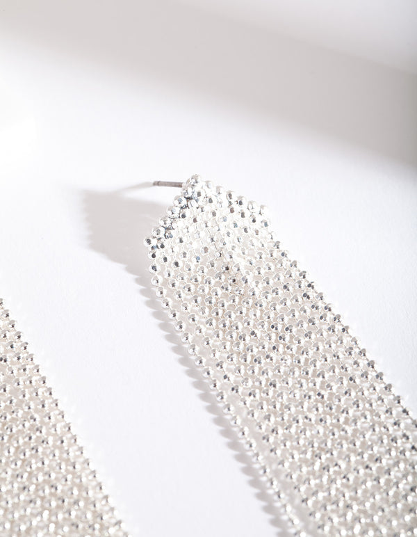 Silver Chain Tassel Earrings