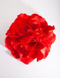 Large Red Trio Rose Flower Corsage Clip - link has visual effect only