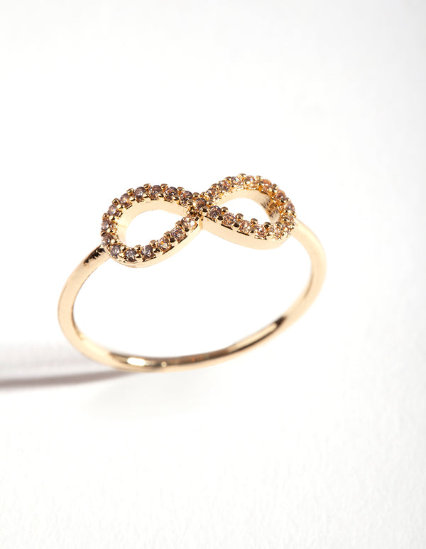 Gold Cubic Zirconia Eternity Ring