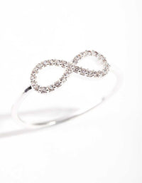 Silver Cubic Zirconia Infinity Ring - link has visual effect only