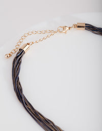 Blue Gold Knot Chain Necklace - link has visual effect only
