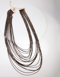 Black Gold Chain Drape Necklace - link has visual effect only