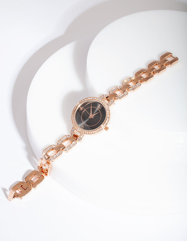 Rose Gold Chain Link Watch