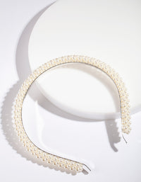 Silver Small Pearl Headband - link has visual effect only