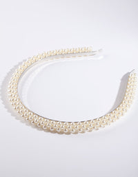 Silver Small Pearl Headband - link has visual effect only
