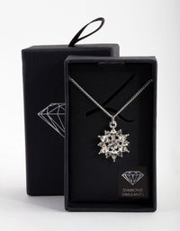 Diamond Simulant Flower Necklace - link has visual effect only