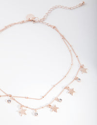 Rose Gold Star Two Row Choker - link has visual effect only