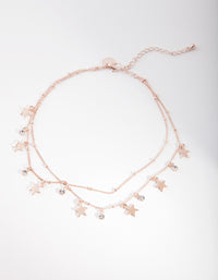 Rose Gold Star Two Row Choker - link has visual effect only