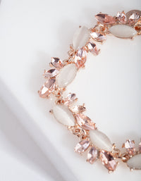 Rose Gold Pink Gem Bracelet - link has visual effect only