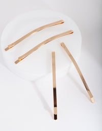 Gold Long Hair Slides 4-Pack - link has visual effect only