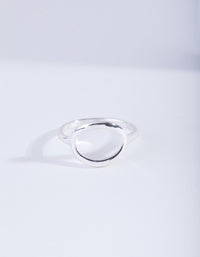 Silver Open Oval Ring - link has visual effect only