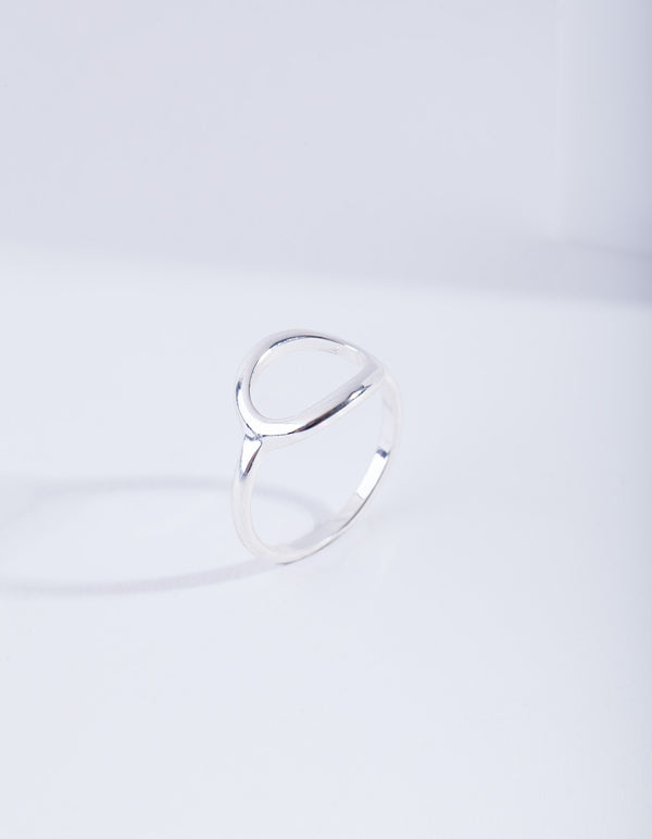 Silver Open Oval Ring