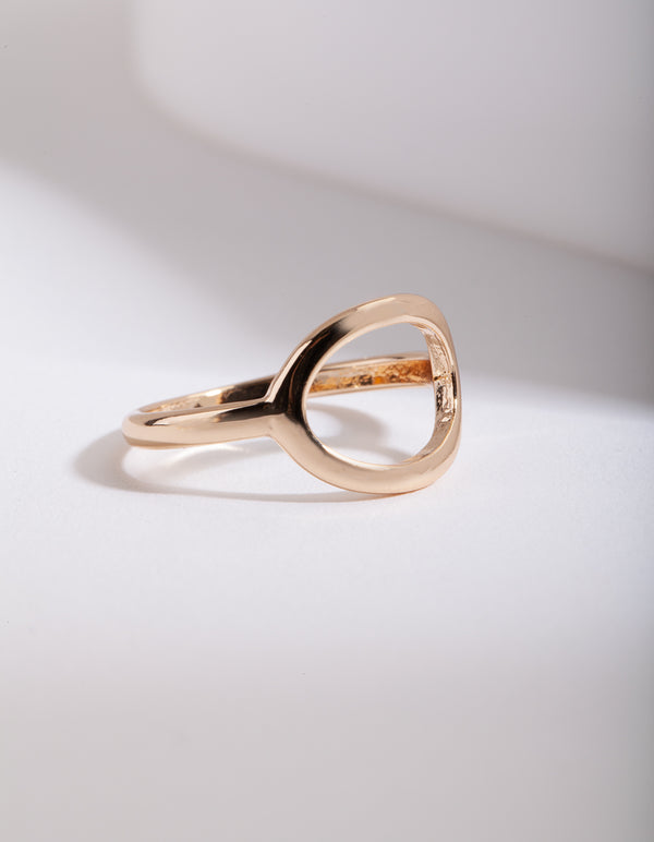 Gold Open Oval Ring