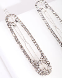 Diamante Safety Pin Hair Clip Pack - link has visual effect only