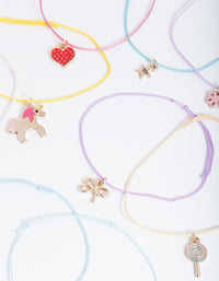 Kids Multi Coloured Charm Bracelet Pack - link has visual effect only