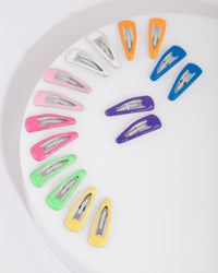 Kids Multicoloured Coated Metal Hair Clip 6-Pack - link has visual effect only