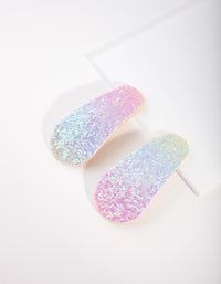 Kids Glitter Ombre Hair Clip Pack - link has visual effect only