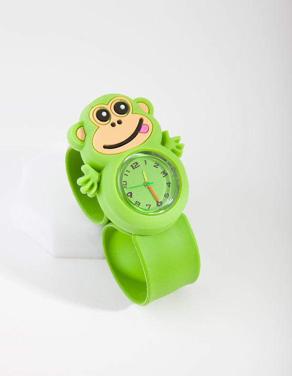 Kids Green Monkey Slap Watch