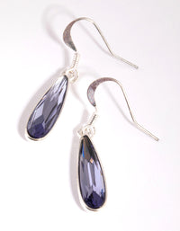 Silver Purple Raindrop Earrings - link has visual effect only