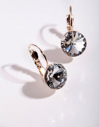 Rose Gold Diamond Drop Earrings - link has visual effect only