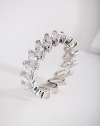 Slanted Cubic Zircona Ring - link has visual effect only