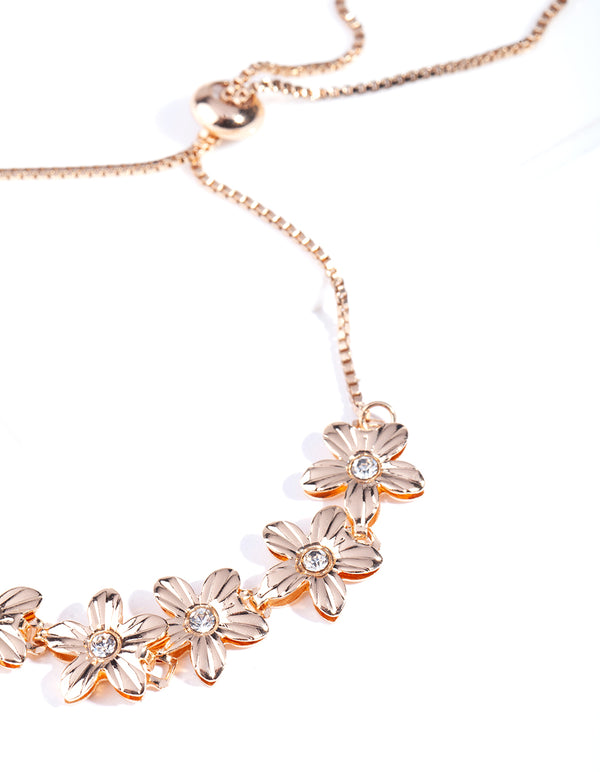 Gold Flower Toggle Bracelet