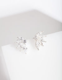 Silver Cubic Zirconia Phoenix Stud Earrings - link has visual effect only