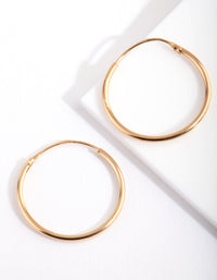 Gold Plated Sterling Silver 20mm Hoop Earrings - link has visual effect only
