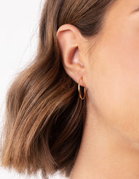 Gold Plated Sterling Silver 20mm Hoop Earrings - link has visual effect only