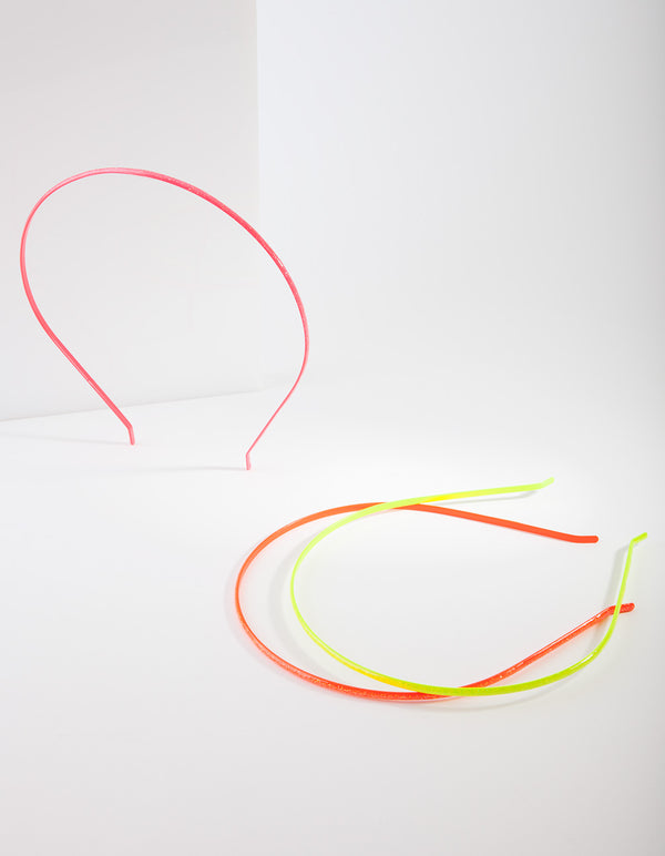Kids Fluoro Glitter Headband Pack