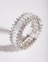 Cubic Zirconia Baguette Ring - link has visual effect only
