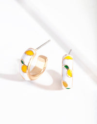Gold Mini Fruity Hoop Earrings - link has visual effect only