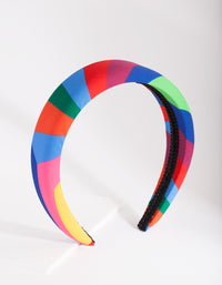 Multicoloured Bright Padded Fabric Headband - link has visual effect only