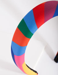 Multicoloured Bright Padded Fabric Headband - link has visual effect only