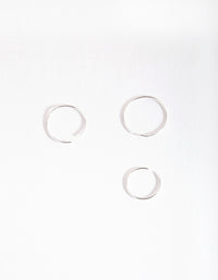 Silver Fine Graduating Nose Ring Pack - link has visual effect only
