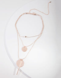 Rose Gold Matte Bead Necklace - link has visual effect only