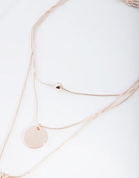 Rose Gold Matte Bead Necklace - link has visual effect only